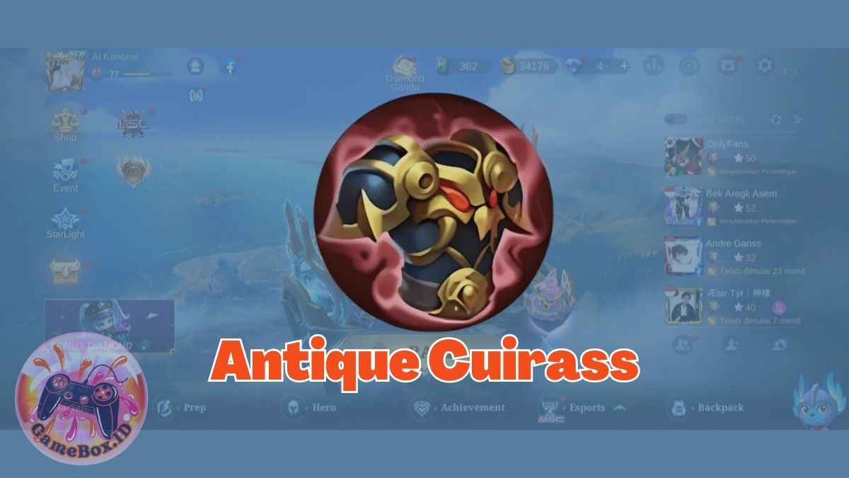 Item Counter Brody Mobile Legends Antique Cuirass